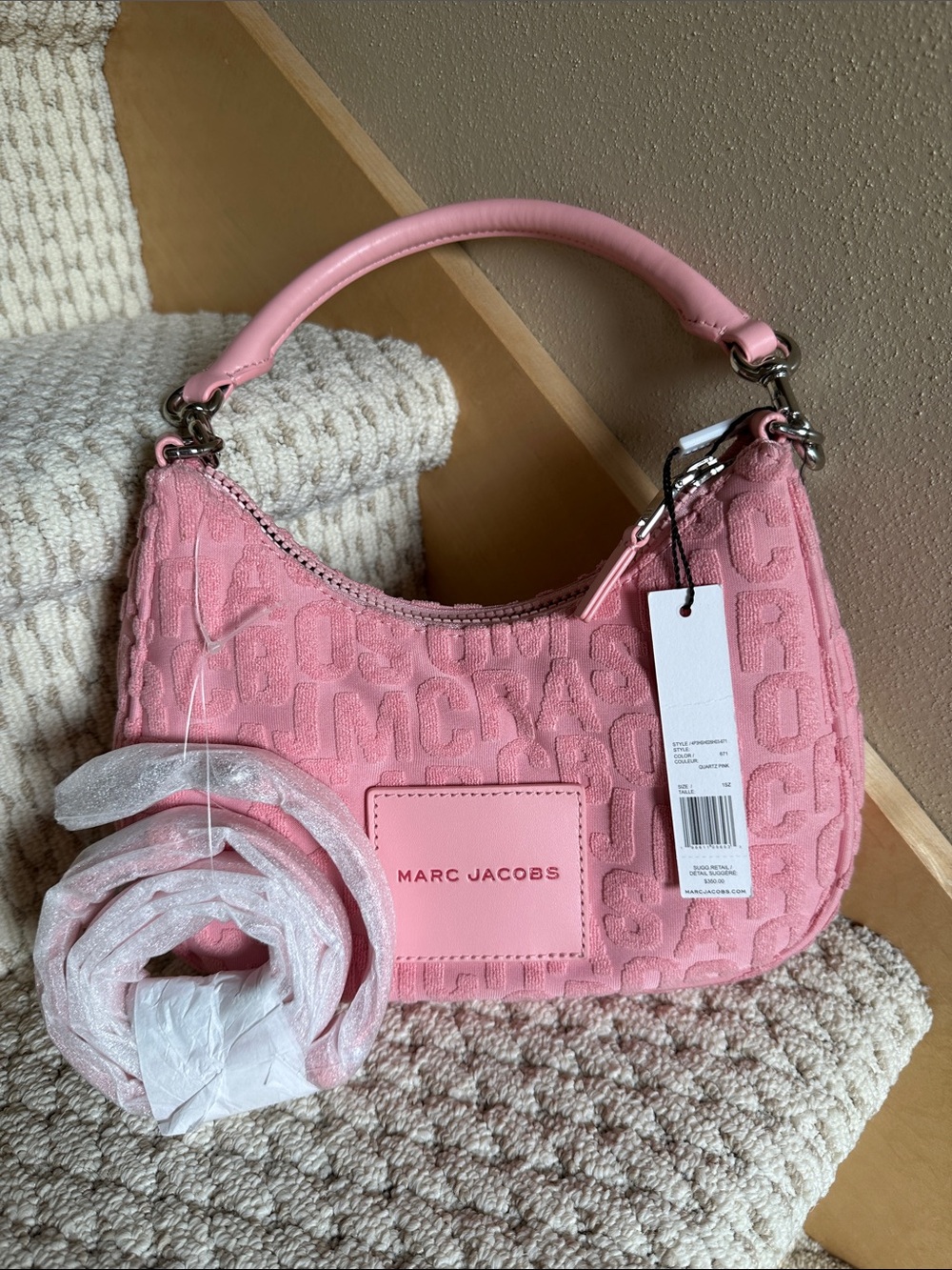 Marc Jacobs Monogram Terry Cloth Shoulder Bag